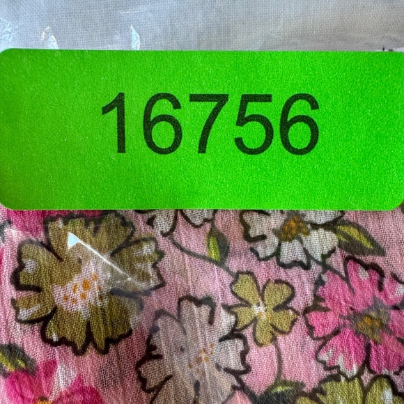 Kut From the Kloth Long Sleeve Sheer Button Up Crepe Blouse Multicolor Pink Sml - Picture 11 of 11